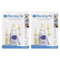 PetAg Nursing Kit - 2 oz, Pack of 2 - Promotes The Natural Feeding of Liquids to Baby Animals - Each Kit Includes 2 oz. Bottle with Cap, 5 Nipples & Cleaning Brush - size: 2 Ounce (Pack of 2)