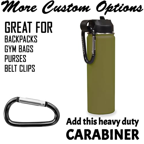 LaserGram Personalized 20oz Water Bottle, Snail (Camo Green) | Engraved Gift, Vacuum Insulated Stainless Steel, Flip-Top Straw Lid, Laser Engraved With Your Name - color: Camo Green, size: 20 Ounces