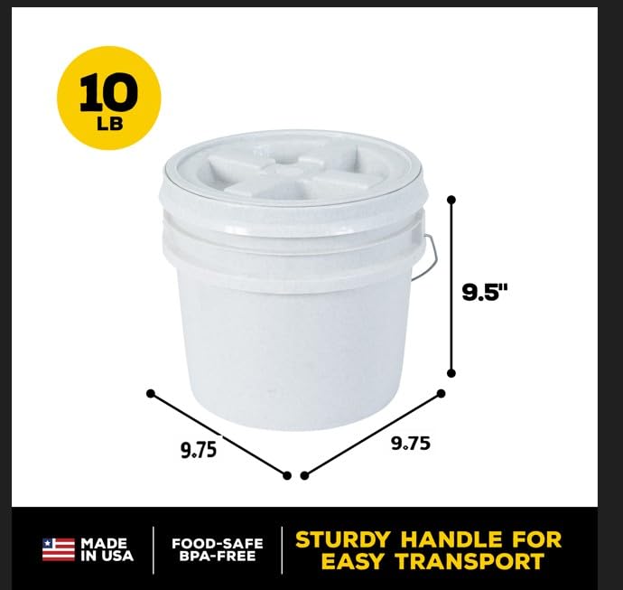Gamma2 Vittles Vault Dog Food Storage Container, Up to 10 Pounds Dry Pet Food Storage, Made in USA | Made in USA, airtight seal keeps dry meals fresh and pests out, durable pantry bin for smaller sized bags, easy scoop access - size: 10 Pound