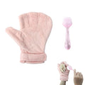 Hamster Bite Proof Glove and Grooming Brush Set, Adjustable Hamster Glove, Lid Soft Cleansing Brush Massage Combs, Guinea Pig Brush, Hamster Care Set for Hamsters, Ferrets, Hedgehogs (Pink) - color: Pink