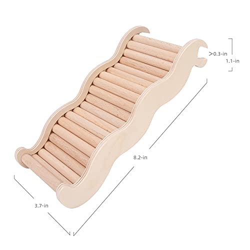 Niteangel Hamster Climbing Ladder Bridge: 8.26 x 3.7 x 1.1 inch | Can Expand Habitat Span & Explore Unlimited New Fun - Multi Use Habitat Decor for Hamsters Gerbils Mice and Small Animals - size: Medium - 8.26'' L