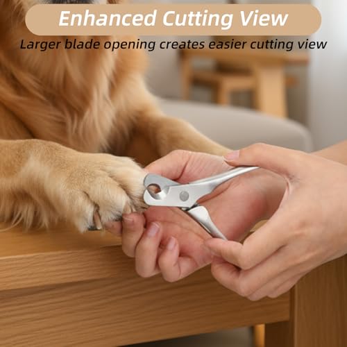 JIEYAO Stainless Steel Dog Nail Clippers, Heavy Duty Pet Nail Trimmer Full Metal Professional for All Large Medium Small Dogs Cats with Thick Toenail