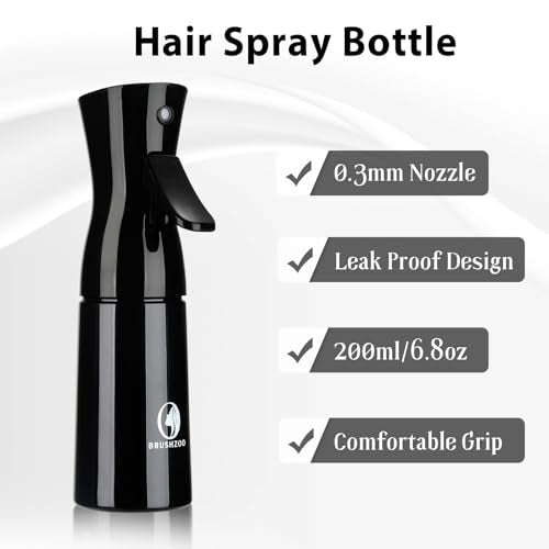 Hair Brush Set, Hair Brushes for Women Men kid Wet Dry All Hair Detangling Parting Styling, Brush Set with Detangler Brush, Edge Brush, Teasing brush, Rat Tail Comb (Black) - color: Hair brush set 2