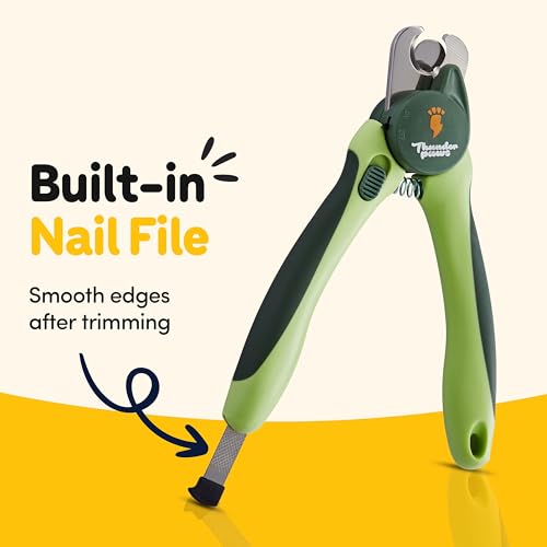 LED Dog Nail Clippers with Light Illumination, Trimmers with Protective Guard, Safety Lock and Nail File - Suitable for Large and Small Dogs & Cats (Green) - color: Green, size: Medium-Large (LED)