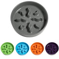 Ceramic Slow Feeder Dog Bowls Small Breed, 0.5 Cups Dog Food Dish for Fast Eaters, Puzzle Bowl for Small Dogs and Cats, 5.5 Inch-Grey - color: Grey