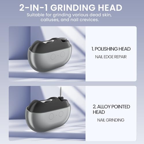 Electric Nail Clipper, Automatic Nail Clipper 2 Speed Settings with LED Light Smart 3-in-1 Nail Trimmer USB Charging Electric Toenail Clippers, for Children, Adults, and the Elderly