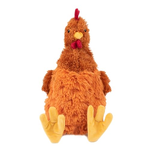 Best Pet Supplies Interactive Squeaky Dog Toy - Crinkle Chicken, Brown | Stuffing Free Body, Soft, Squeaks & Crinkles, No Mess, Perfect for Moderate Chewers, Toss and Fetch Play - color: Crinkle Chicken (Brown), size: Large