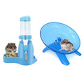Wontee Hamster Water Bottle Water Dispenser Hamster Silent Exercise Running Wheel for Dwarf Hamsters Gerbil Mice (Blue, 125ML) - color: Blue, size: 125ML