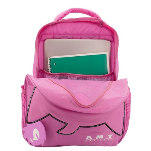AI ACCESSORY INNOVATIONS Sonic The Hedgehog Backpack for Boys & Girls, Bookbag with Adjustable Shoulder Straps & Padded Back, Amy Rose 16 Inch Schoolbag with 3D Features, Durable School Bag for Kids - style: Pink Rose