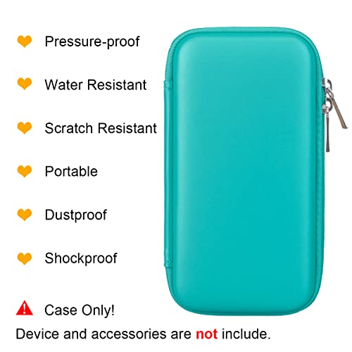 BOVKE PU Hard Travel Case for MacBook Air Pro Power Adapter Apple MagSafe 2 USB-C Charger, Extra Room for USB C Hub, Type C Hub, USB C Hub Multiport Adapter, Magic Mouse, Charging Cable, Turquoise - color: AA_Turquoise