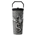 Dragon 28 oz Tumbler, with Handle Lid Straw, Stainless Steel Cup | 28oz Insulated Tumbler, Travel Leak Proof Water Bottle, Thanksgiving Christmas Birthday Gift for Men Brother Dad Dragon Lover - color: Dragon