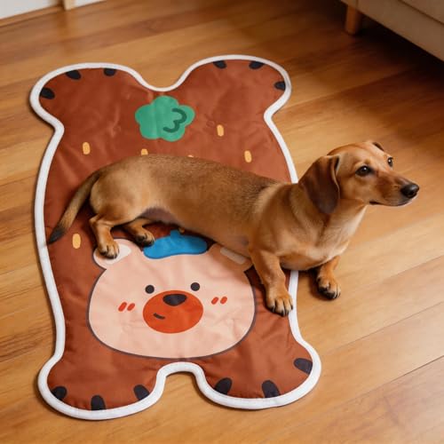 Dog Cooling Mat 30"x20", Waterproof Scratch Resistant Easy Clean Pad | Portable Cooling Bed Instant Cooling Relief, Waterproof Easy Clean, Scratch Resistant, Small Medium Pets, Crate Kennel Travel - color: Brown