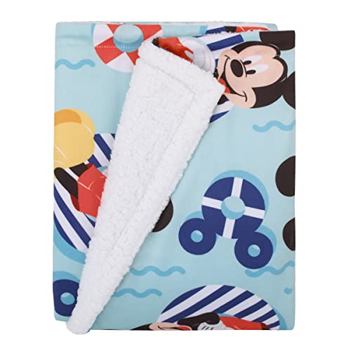 Disney Mickey Mouse Summertime Splash Sherpa Baby Blanket - color: Mickey Mouse - Summertime Splash