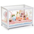 Mini&moe Hamster Cage - Large Rat Cage 31.5 Inch Chew Proof Small Animal Habitat with Removable Wheels, Acrylic Guinea Pig Cages for Dwarf Syrian Hamster, Gerbil, Mouse, Chinchilla, Reptile - size: 31.4"L x 19.7"W x 19.7"H
