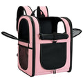 Apollo Walker Cat Carrier Backpack for Small Dogs and Cats Up to 18 lb | Side Pockets, Four-Sided Breathable Mesh, Stability Package, Removable Pad,3D back panel,Thickened shoulder straps - color: Pink