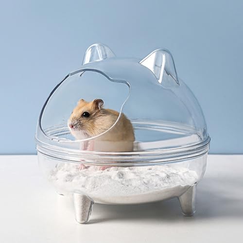 Clear Hamster Sand Bath Container Wear Resistant Spacious Pet Hamster Provide Comfortable to Gerbils and Hamster