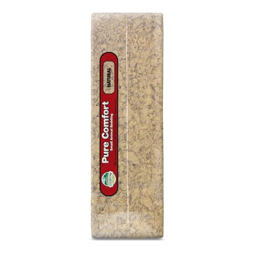 Oxbow Small Animal Bedding, Hamster, Guinea Pig, Rabbit, Natural, USA, 56 L | Pure Comfort, Hamster Bedding, Guinea Pig Bedding, Low Dust, Virgin Paper, Litter Box, Bunny, Rats, Gerbils, Chinchillas - color: Natural, size: 56 Liter