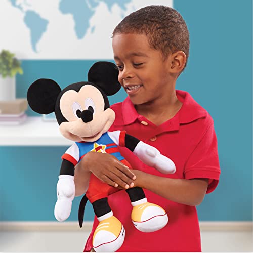Disney Junior Mickey Mouse Funhouse Singing Fun Plush (Styles May Vary) | Lights and Sounds, Interactive Plush, Sings the "Hot Dog Song" or "The Wiggle Giggle" Song