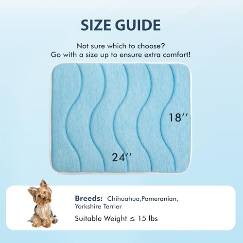 MICROCOSMOS 0.8" Thick Cooling Dog Foam Pad & Summer Pet Sleeping Mat, Machine Washable, Materials Safe, Portable Flat Pet Bed for Dogs.(Grey, 24" x 18") - color: Gray, size: 24"L x 18"W x 0.8"Th