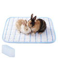 8 Pack Small Animal Cooling Mats, 17 x 11.6 Inch Washable Rabbit & Guinea Pig Cage Pads, Soft Pet Mats for Carrier, Crate and Travel