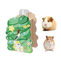 mini&moe Hamster Water Bottle for Glass Tank – Guinea Pig Water Bottle No Drip with Wooden Holder, Small Animal Water Dispenser for Rats, Chinchillas, Gerbils, Sugar Gliders