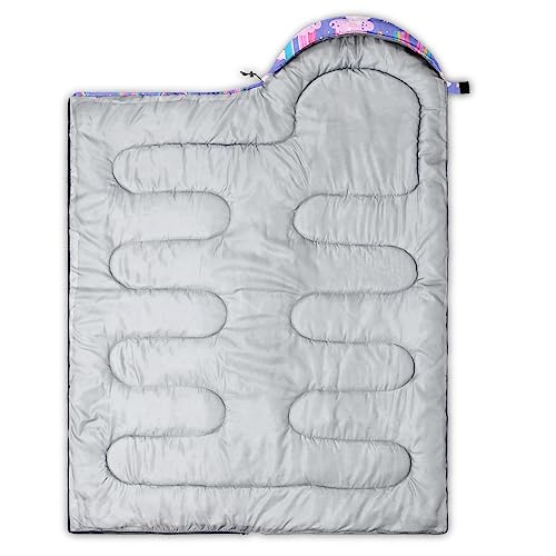 AILONEN Midnight Meow Sleeping Bag, Charcoal Cat Eyes Crescent Graphic, Portable Camp Sack Sleepover Style - color: Rainbow2