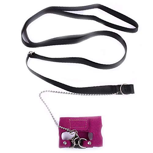 Squirrel Traction Rope with 1.8m Lead Leah, Adjustable Small Animal Walking Harness, Anti-Biting Chain Rope Vest Strap for Hamster Gerbil Rat Mouse Ferret Chinchilla and Small Animals - color: Purple