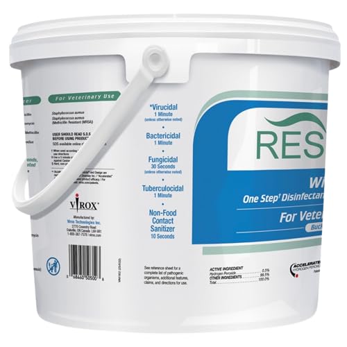 REScue One-Step Disinfectant Cleaner & Deodorizer Wipes for Vet Use – Cleaner for Kennels, Litter Boxes, Vet Offices, Pet Grooming Surfaces – Extra Large, 160-Count Wipes Bucket (1 Pack) - size: Bucket (1 Pack) XL Wipes