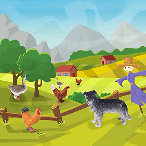 15 Pcs Mini Figures Toys Realistic Farm Animal Figurines, Plastic Learning Educational Playset Animal Themed Party Supplies Cake Topper Ornaments for Easter Egg Birthday Christmas - size: 15 Pcs Small Figurines