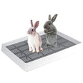 FHTONGE Extra Large Rabbit Litter Box, Low Entry Bunny Potty Trainer Tray | Small Animal Training Litter Pan, Rectangular Pet Toilet with Grid for Rodent Guinea Pig Ferret Squirrel Opossum Sugar Glider - color: Only 0.4" PP Grids, size: 22x18x3"(58x46x9cm