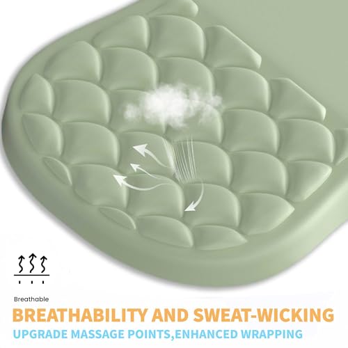 Ergonomic Mouse Pad Wrist Support,Friendly Green Wrist Rest Mousepad for Carpal Tunnel Pain Relief,Integrated Memory Foam Slope Massage Bulge Design - color: A-03