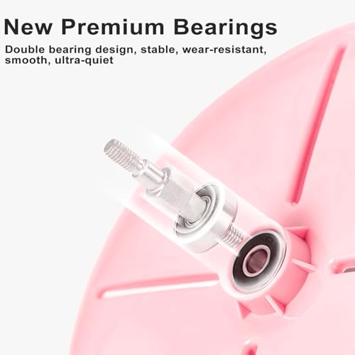Silent Hamster Wheel,10.2 Inch Quiet Spinner Syrian Hamster Running Wheel,Anti-Skid & Adjustable Stand for Gerbils, Rats, or Other Small Pets,Pink - color: Pink