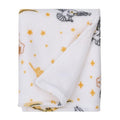Warner Brothers Harry Potter White, Gold, and Tan Super Soft Sherpa Baby Blanket - color: Harry Potter - White and Gold