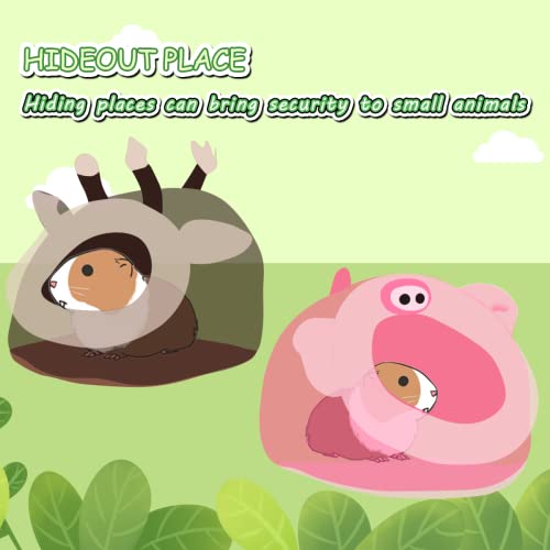 LEFTSTARER Guinea Pig Rat Bed and Hideout for Ferret Hedgehog Sleep and Hide, Hamster Small Pet Animals Supplies Toy Cage Accessories Nest - color: 1.Giraffes-L