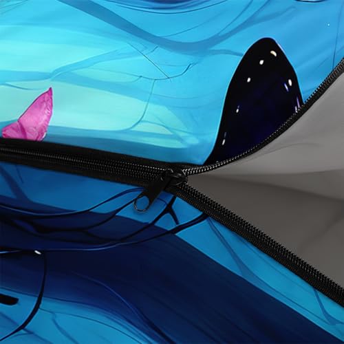 AILONEN Midnight Meow Sleeping Bag, Charcoal Cat Eyes Crescent Graphic, Portable Camp Sack Sleepover Style - color: S116