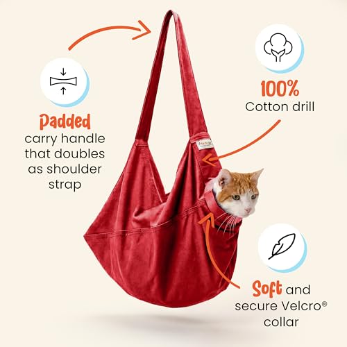 Cozy Comfort Carrier - Extra Large Red Cat Carrier Soft and Pet Carrier for Nail Trimming, Vet Visits, Medication Administration, Dental Care, and Travel - color: Red, size: X-Large