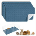 Washable Guinea Pig Cage Liner - 4 Pack Reusable Washable Pee Pads，Waterproof Guinea Pig Bedding for Small Animal - Rabbit Bunny Hamster Puppy (Blue, 24" X 47" - 4 Pack) - color: Blue, size: 24" X 47" - 4 Pack
