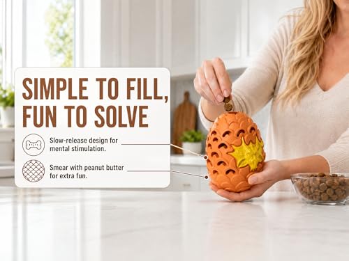 Dragon Egg Dog Chew Toys for Power Chewers - Toughest Indestructible | Treat Dispenser for Medium Large Aggressive Heavy Chewers, Interactive Puzzle, Easy Clean - color: Large 5.3IN Orange