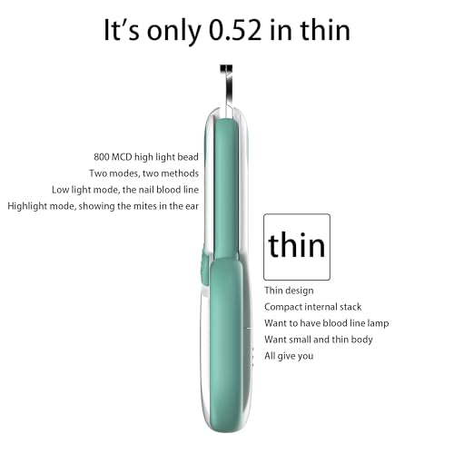 Pet nail clippers with LED Lights cat nail clippers for indoor cats nail trimmer clippers for small dog nail trimmers Cats rabbits nail clippers Bird Kittens (blue) - color: Blue