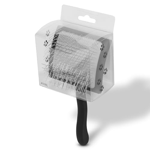 Chris Christensen Big K Dog Slicker Brush for Dogs (Goldendoodles, Labradoodles, Poodles), Groom Like a Professional, Fluff Detangle Style, Saves Time Energy, Black, Large - color: Black, size: Large