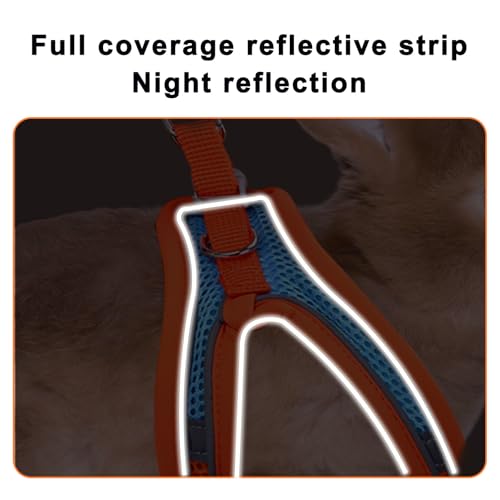 PETKNOWS 2 Pack Rabbit Harness and Leash Set | Double Buckle Bunny Harness with Reflective Strips Soft Breathable Mesh Vest Harness for Rabbits Walks Accessories
