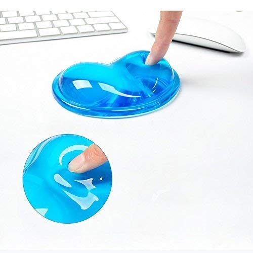 Ergonomic Gel Wrist Rest for Mouse, Computer Mouse Wrist Support for Arm Pain Relief, Heart-Shaped Cute Hand Wrist Cushion for Home and Office Working Gaming Anti-Fatigu - color: Blue