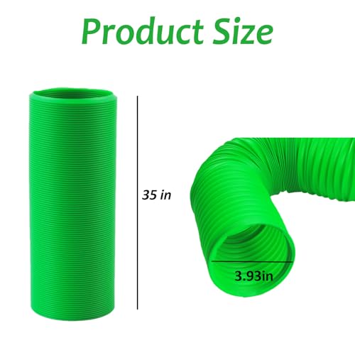 PINVNBY Plastic Tunnel for Hamster,2 PCS Guinea Pigs Tunnels with 19 PCS Chew Toy Collapsible Ferret Hideout Tubes Small Animals Cage Accessories for Hamsters Mouse Rat Gerbils Rats Mice(Green) - color: 【Green】