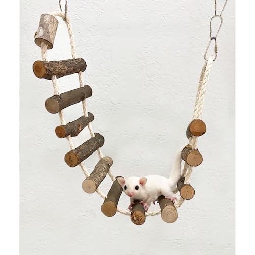 Cage Enhancement Set - Interactive Climbing Foraging Natural Branch Perch Cage Accessory Toy Bundle - for Sugar Gliders, Rats, Ferrets, Hamsters, Squirrels, Parrots, Birds, Marmosets, Degus, Monkeys