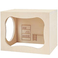 Hamster Hideout Wooden House,Hamsters Multi Chamber Hideout,Small Animal Habitat for Clear Observation,Hamster Toys for Dwarf Hamstersm,Gerbils, Hedgehogs, Rats, Mice(Study Room) - color: Study Room