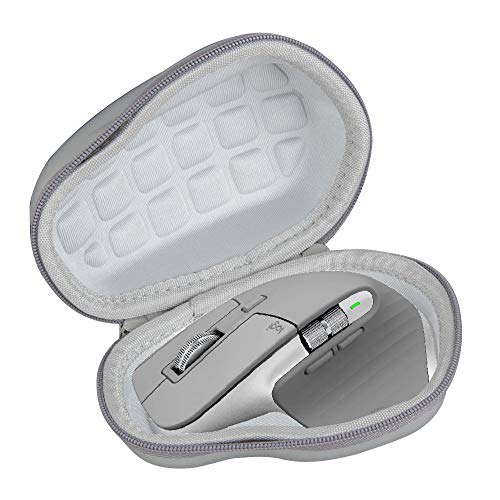 Hermitshell Hard Travel Case for Logitech MX Master 4 / MX Master 3 /MX Master 3S Advanced Wireless Mouse-2.0 Upgrade Version No Shake (Grey) - color: Grey