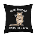 Not Ready For Another Day At Work Rat Ordinary Degu Throw Pillow - size: 18x18