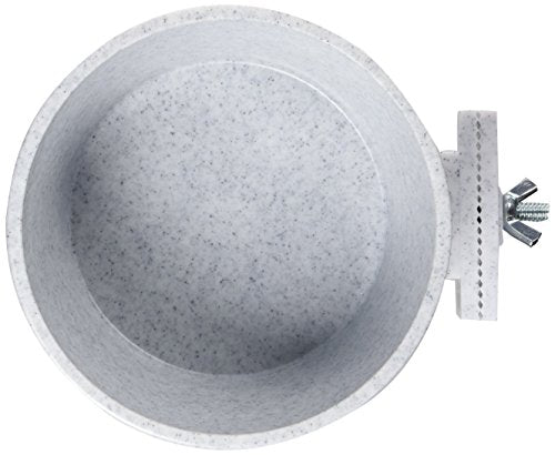 Lixit Quick Lock Removable Cage Bowls for Rabbits, Guinea Pigs, Gerbils, Ferrets, Dogs, Cats, Birds, and Other Small Animals - Made in USA (Gray,20 Ounce), (Pack of 3) - size: 20oz (Pack of 3)