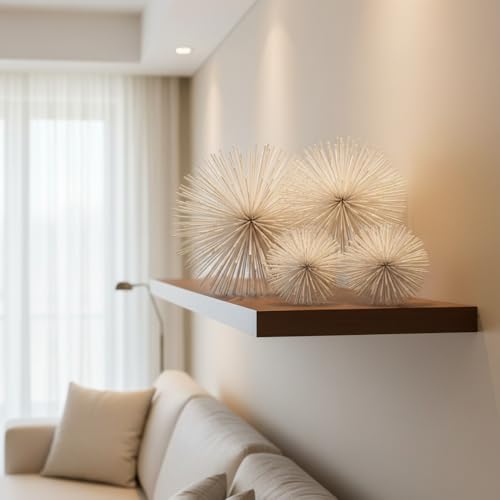 Modern Day Accents 5451 Erizo Spiked Medium White Sphere, 8" D - color: White, size: Medium