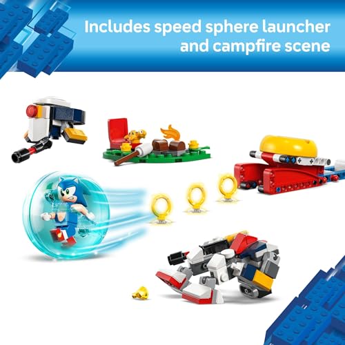 LEGO Sonic the Hedgehog : Sonic’s Campfire Clash, Collectible Gaming Toy for Kids and Video Game Fans, Fun Buildable Playset for Boys and Girls Aged 7 and Up 77001